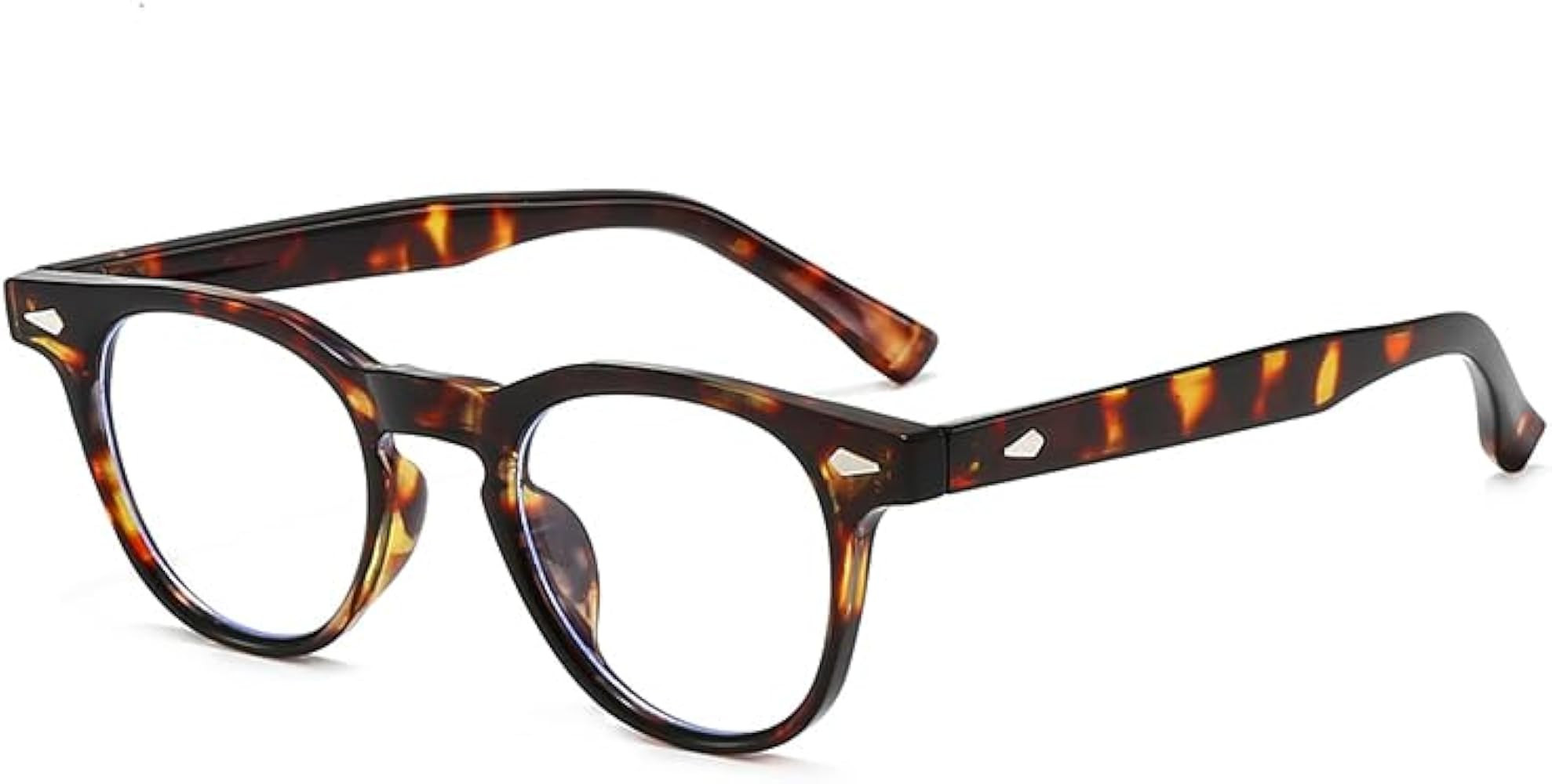 YAMEIZE Small Round Blue Light Blocking Glasses Women Men Retro Clear Lens Glasses Computer Glass... | Amazon (UK)