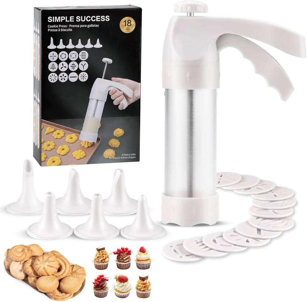 Dacono Cookie Press for Baking, Spritz Cookie Press, Cookie Press Gun Kit with 12 Cookie Press Di... | Amazon (US)
