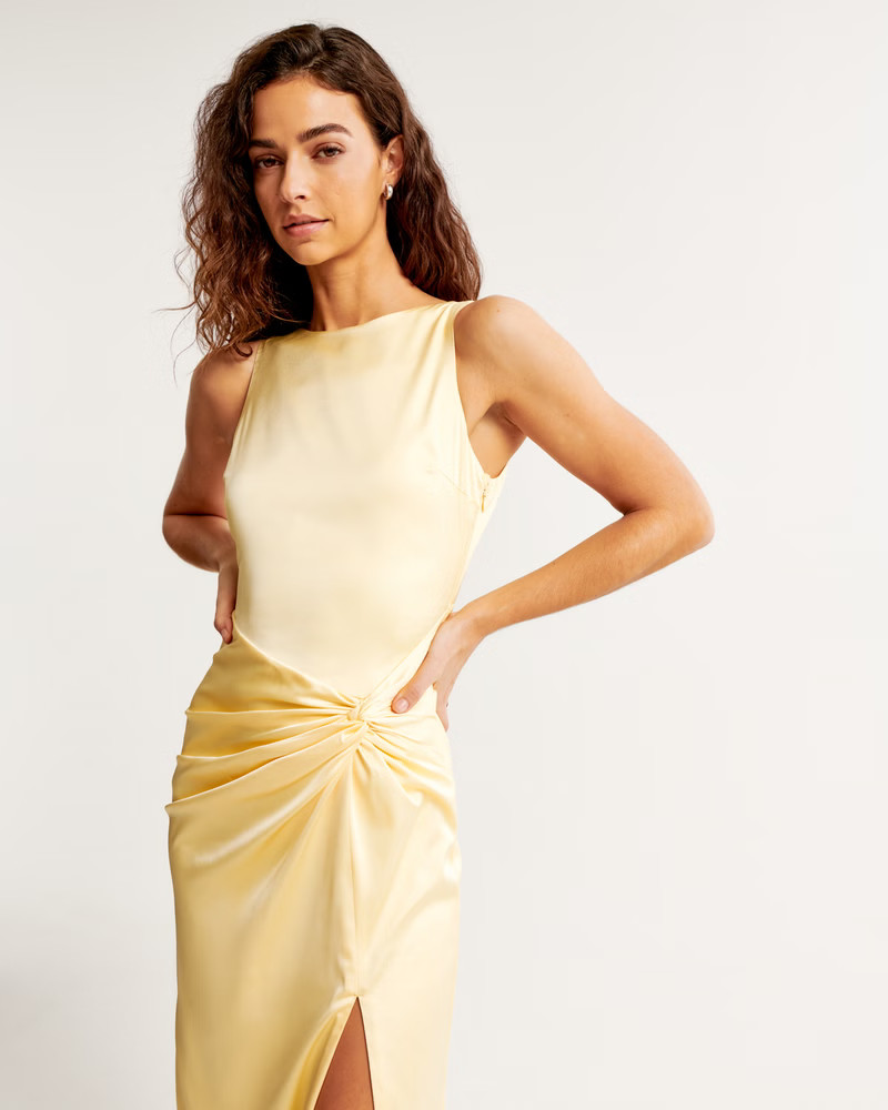 Draped Skirt Maxi Dress | Abercrombie & Fitch (US)