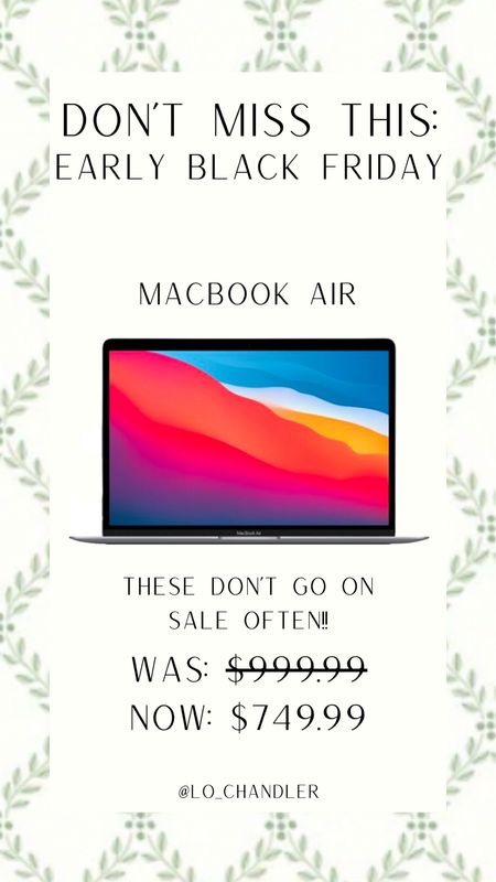 Apple doesn’t go on sale often so if your in the market for a new laptop this is a great option!




Black Friday deals
Black Friday toy deals
Top deals
Cyber deals
Kitchen deals
Top toys 
Black Friday home deals
Electronic deals


#LTKsalealert #LTKGiftGuide #LTKCyberWeek