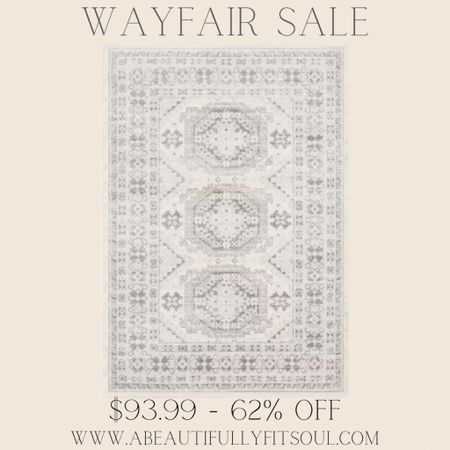 Wayfair sale, up to 70% off and free shipping on everything. Neutral area rug,, 6’7” x 9’ living room rug, rugs living room, neutral living room rugs. 

#LTKunder100 #LTKhome #LTKsalealert