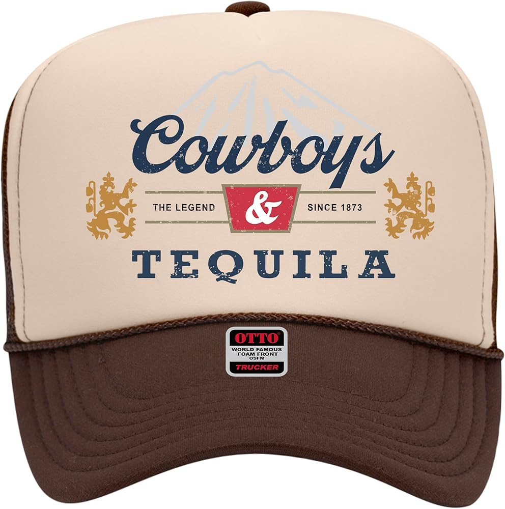 Cowboys and Tequila Trucker Hat - Premium Snapback for Men and Women - Cowgirl Western Beer Count... | Amazon (US)