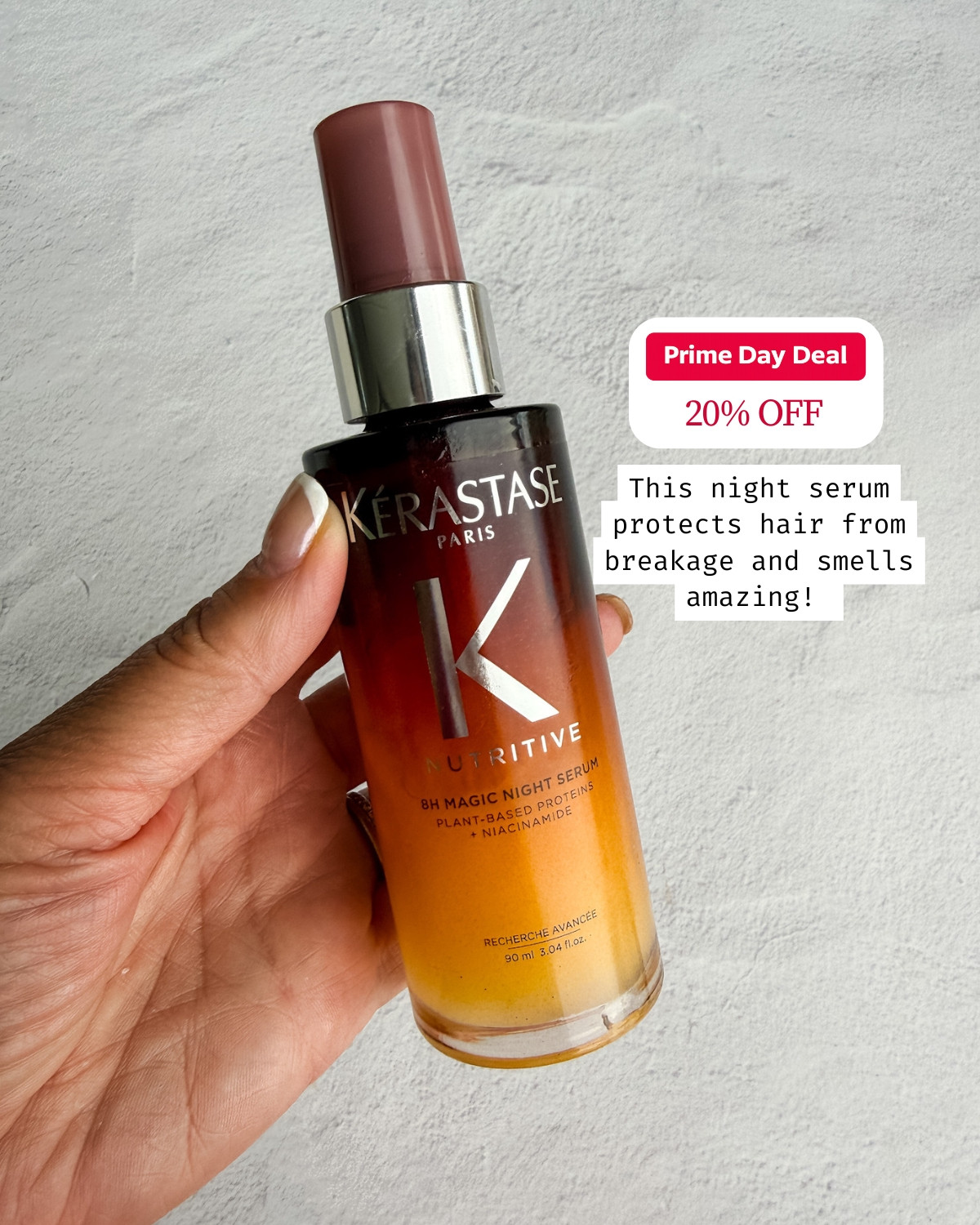 🌙 Obsessed with this Kérastase night serum — protects from breakage and smells incredible! 20% off for Prime members for a limited time, such a good deal on a luxury product 🙌

#LTKover40 #LTKsalealert #LTKbeauty