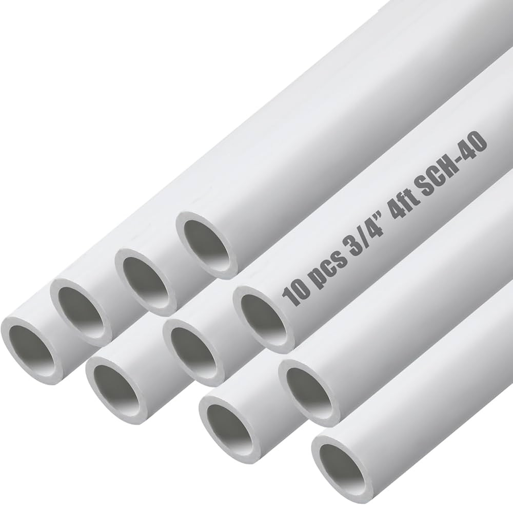 Sasylvia 10 Pcs Length PVC Pipe White DIY PVC Projects Sch40 Furniture Grade PVC Pipe for Home, G... | Amazon (US)