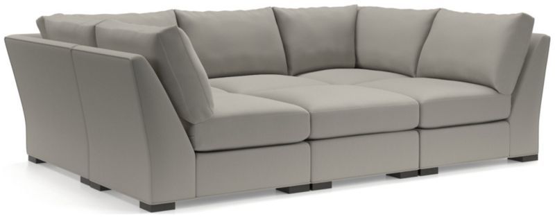 Axis 6-Piece Pit Sectional | Crate and Barrel | Crate & Barrel