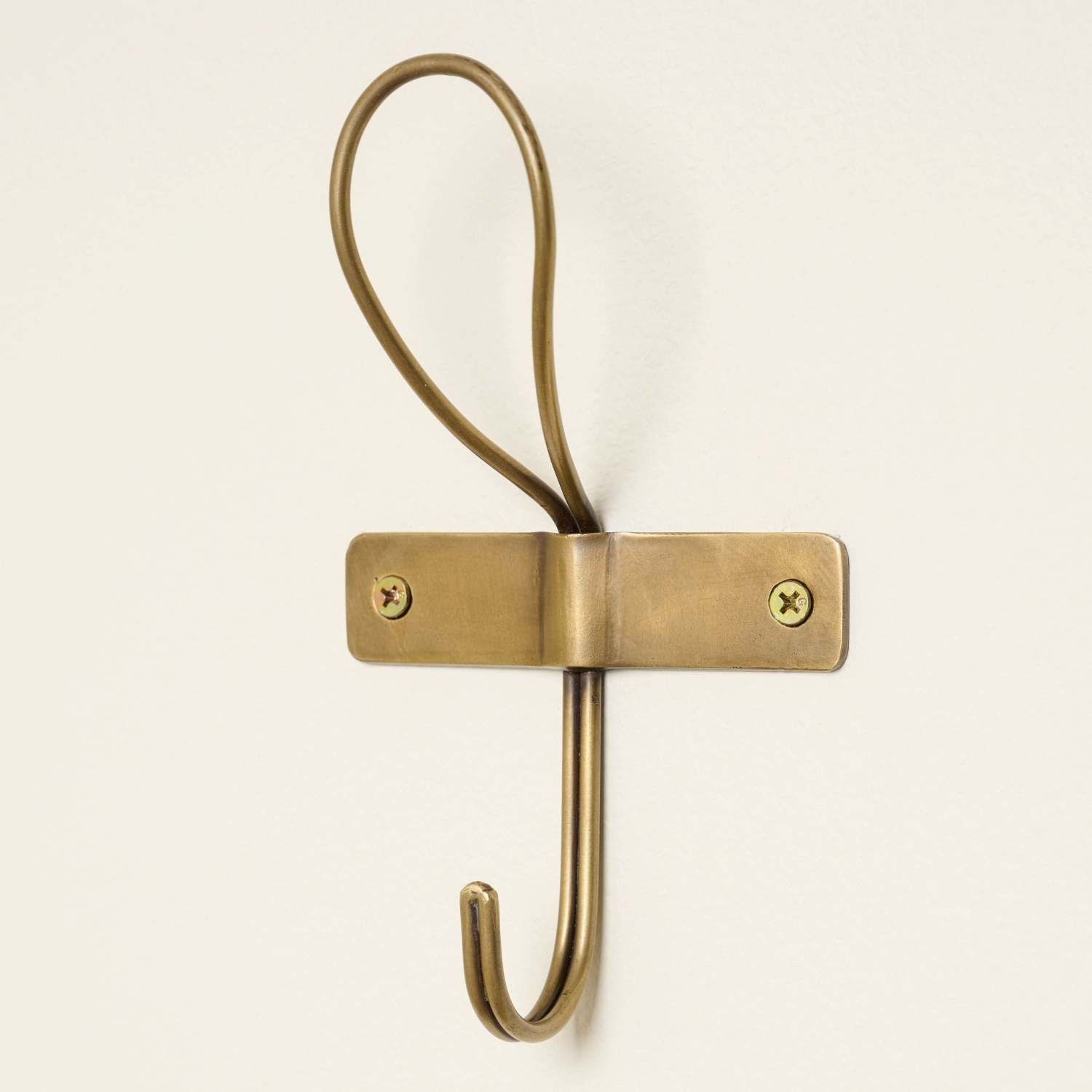 Reed Antiqued Brass Wall Hook | Magnolia