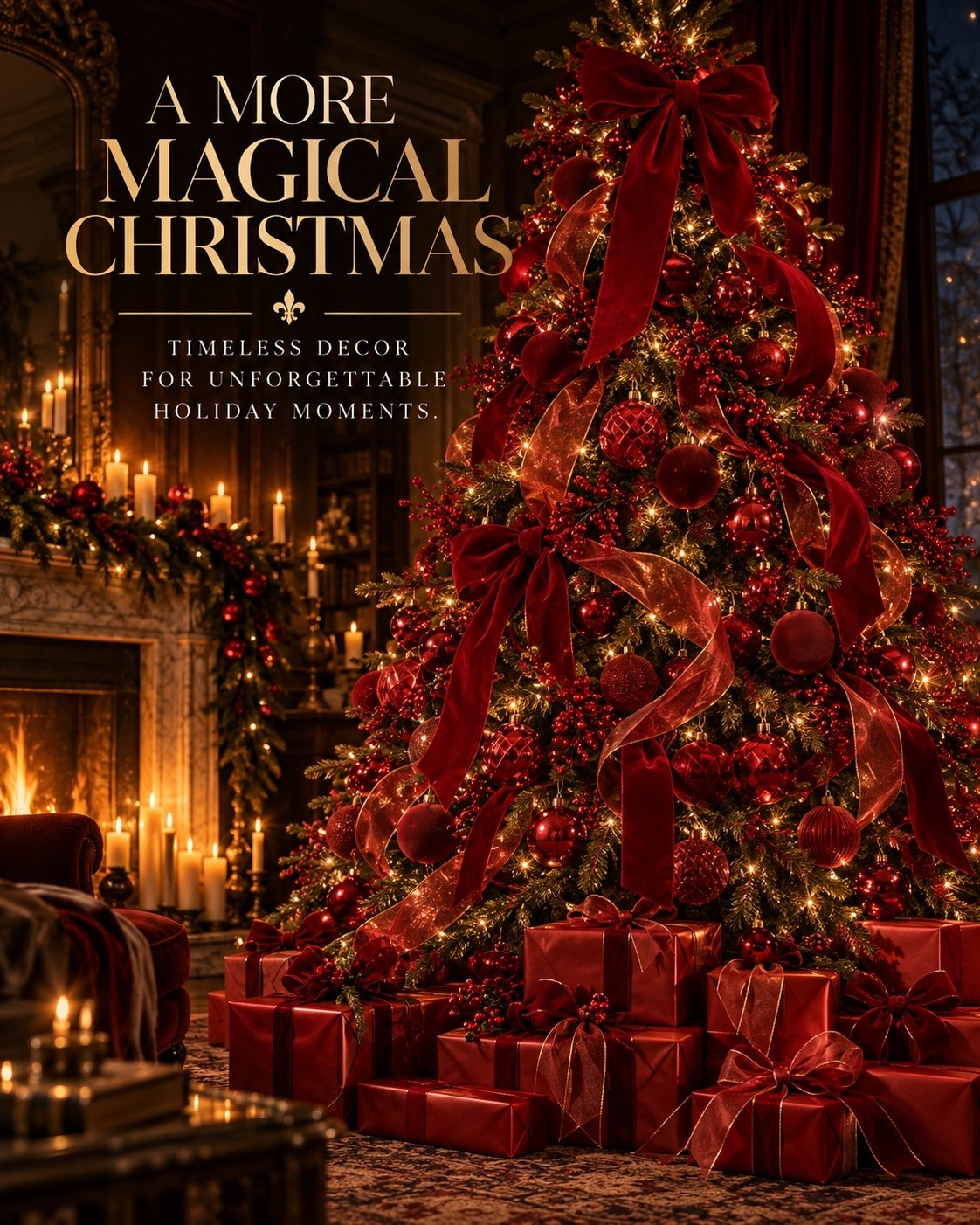 Christmas decorating is really about creating the feeling before the day ever arrives. 🎄

The glow of the tree at night. Velvet ribbon spilling through the branches. Presents slowly collecting underneath. That moment you walk into the room and suddenly it feels like Christmas.

And sometimes, it’s the timeless details that create the most magic—deep reds, warm lights, beautiful ornaments, oversized bows, and pieces you’ll want to bring out year after year.

Because the best holiday décor doesn’t just decorate a room.

It becomes part of the memory. ✨

#ChristmasDecor #ChristmasDecorating #ChristmasHome #HolidayDecor #ChristmasTree #ChristmasTreeDecor #TraditionalChristmas #OldWorldChristmas #CozyChristmas #ChristmasInspiration #HolidayHome #AmazonChristmas #AmazonHome #AmazonFinds #ChristmasMagic #CallsignDesign