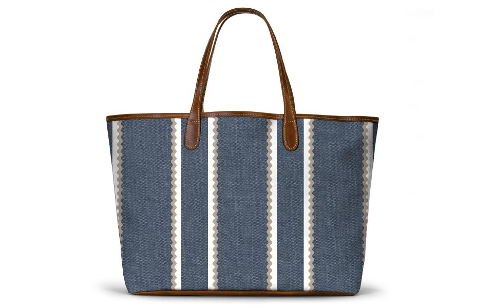 St. Anne Tote - Monogram Stripe | Barrington Gifts