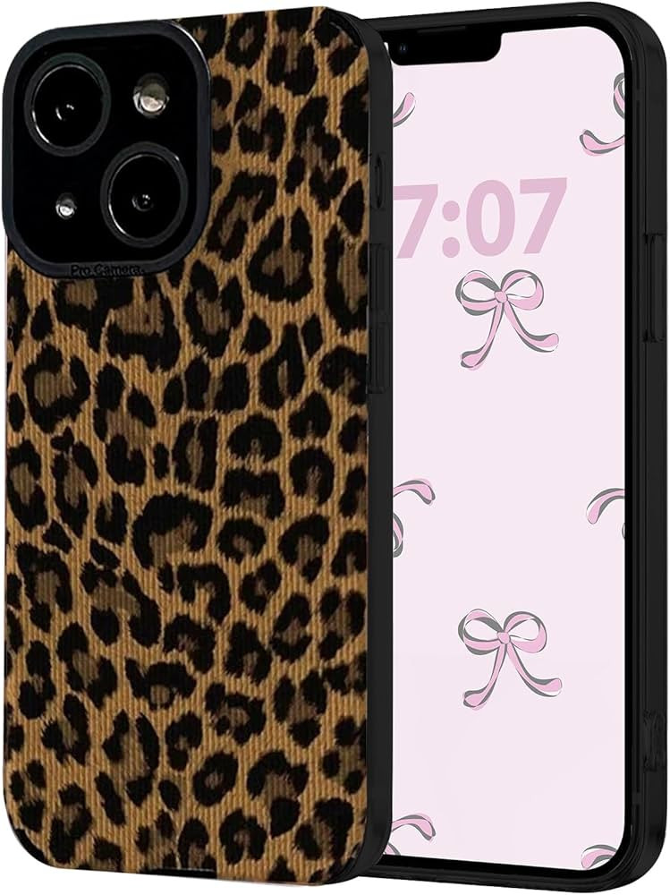 Fzrdohu Compatible with iPhone 13 Case,Soft Silicone Cute Leopard Print Phone Case,Bumper & Shock... | Amazon (UK)