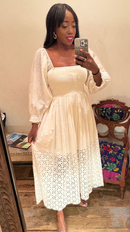 Fun White Dresses 
My dress has beautiful eyelet designs on the bottom, side pockets and long sleeves. True to size. Wearing size small. 

Dresses, Dress, Easter, Spring Dresses, Spring Outfit, Vacation Outfit, 

#SpringOutfit #Easter #Dresses #White Dresses #Ootd 

#LTKstyletip #LTKSeasonal #LTKover40