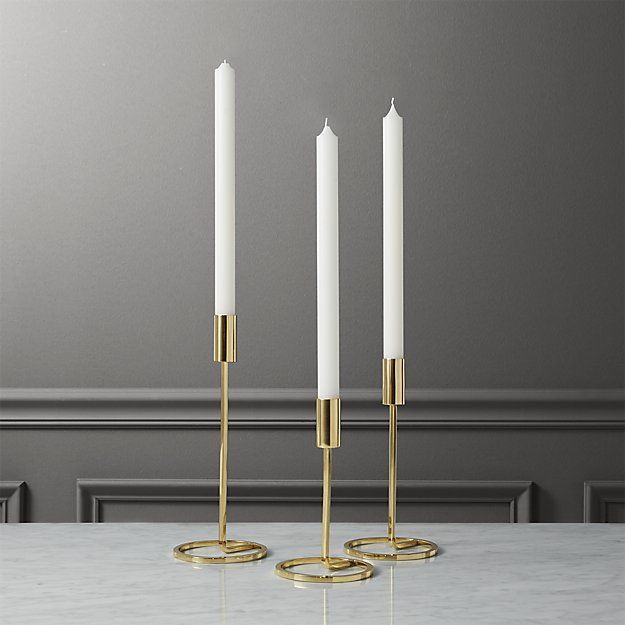 3-Piece Roundabout Taper Candle Holder SetCB2 Exclusive Purchase now and we'll ship when it's ava... | CB2
