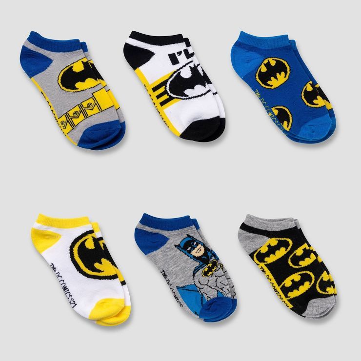 Kids' Batman 6pk No Show Socks | Target