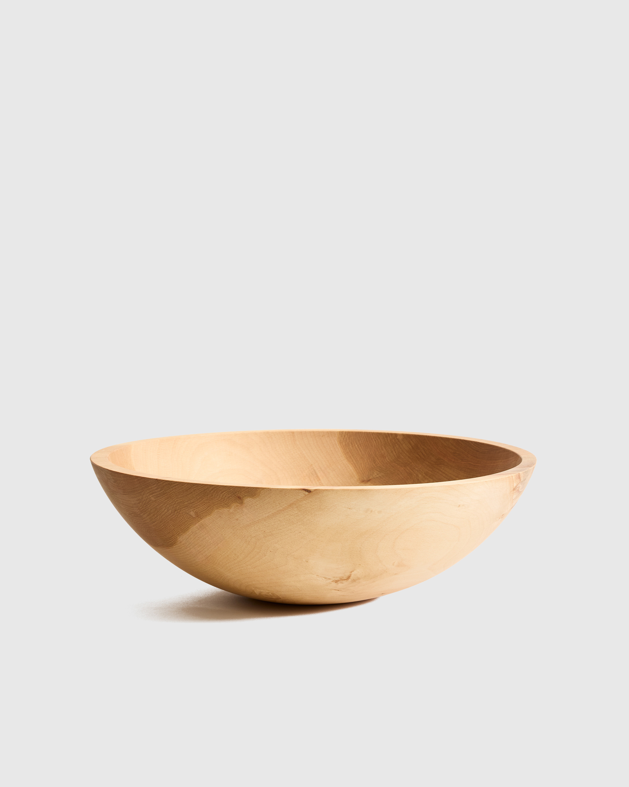 Quince White Label | Handcrafted Large Wooden Serving Bowl, 15"" in Beech Wood | Quince