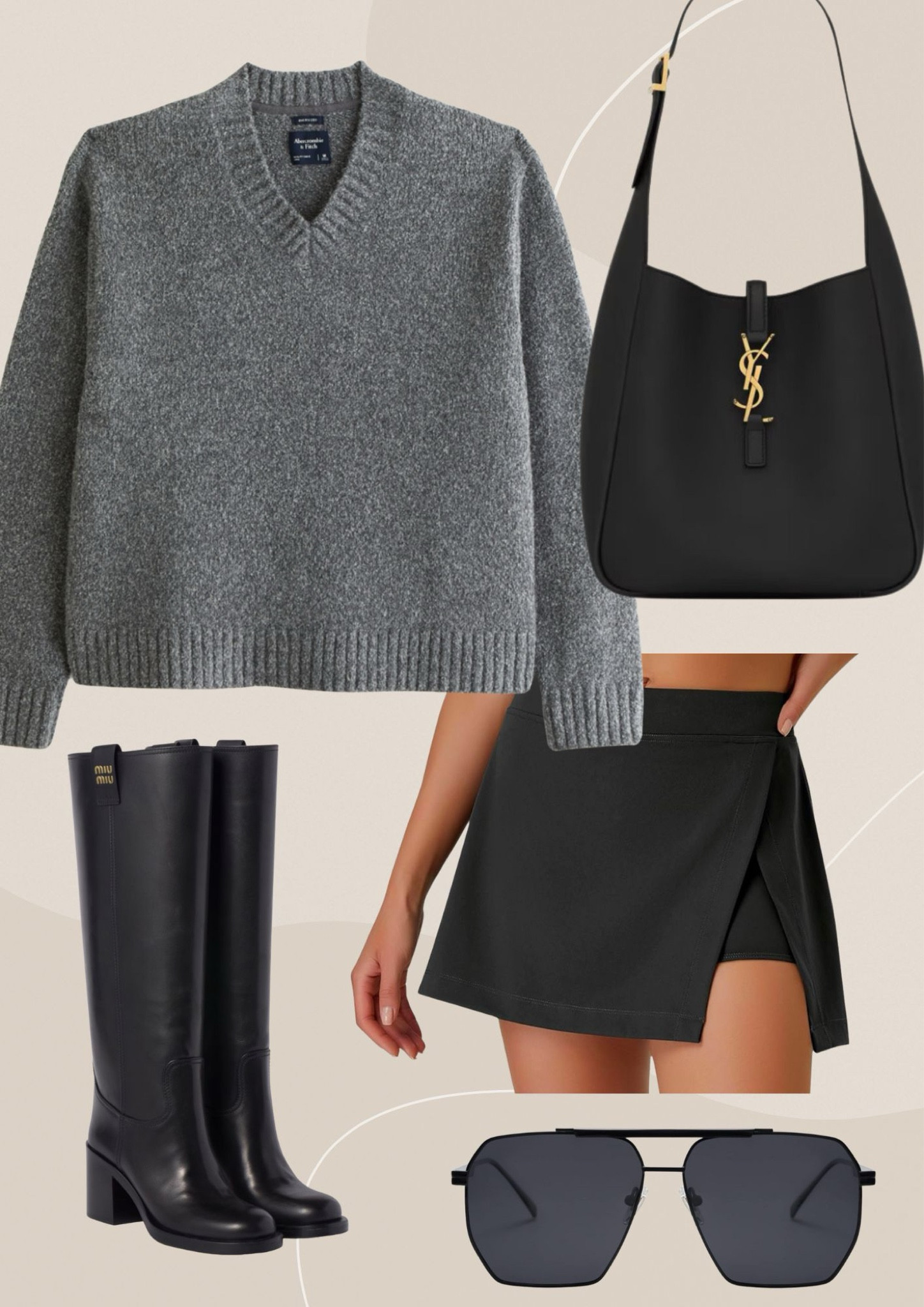Black fall to winter outfit 

Ysl, Miu Miu boots, Abercrombie, Amazon style

#LTKSeasonal #LTKItBag #LTKStyleTip