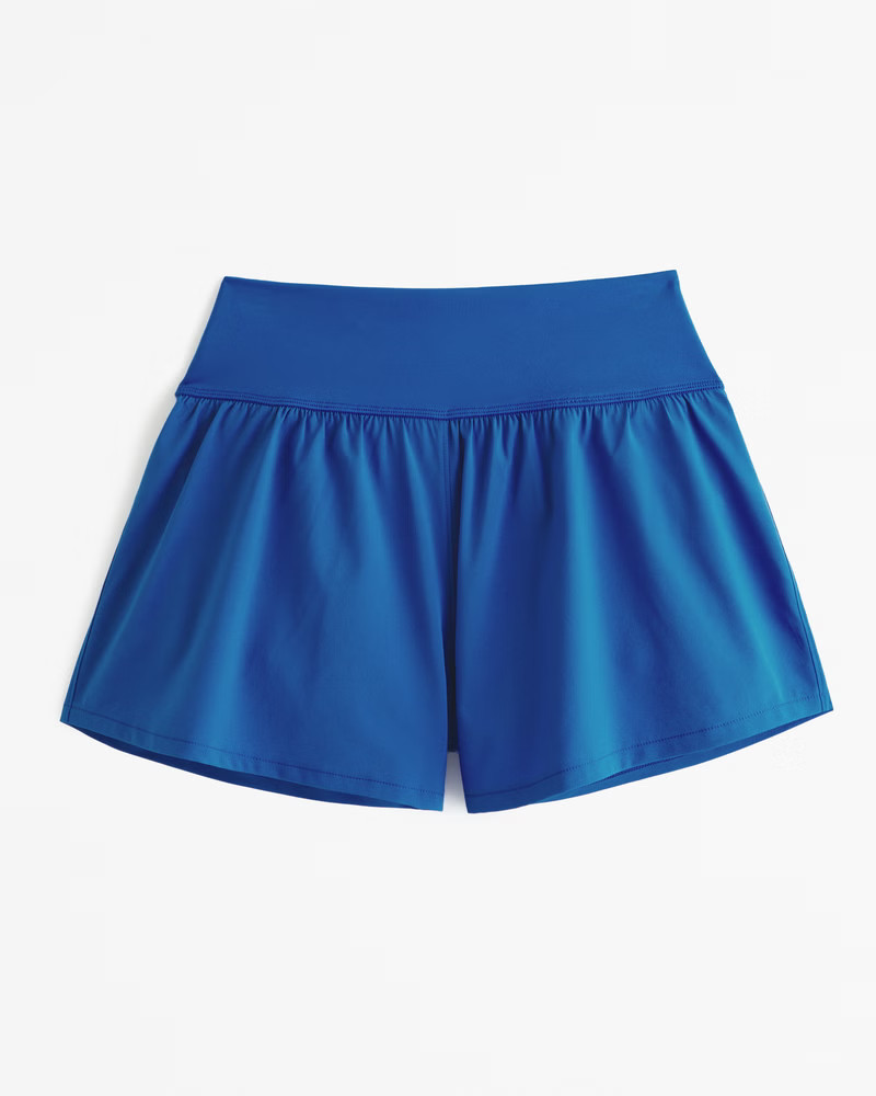 YPB motionTEK Hybrid Lined Flounce Short | Abercrombie & Fitch (US)