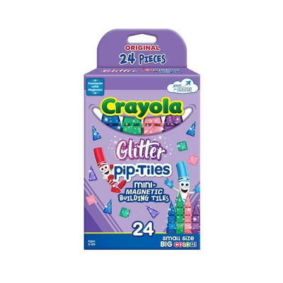 Crayola Mini Glitter PIP Magnetic Tiles 24pc Set | Target