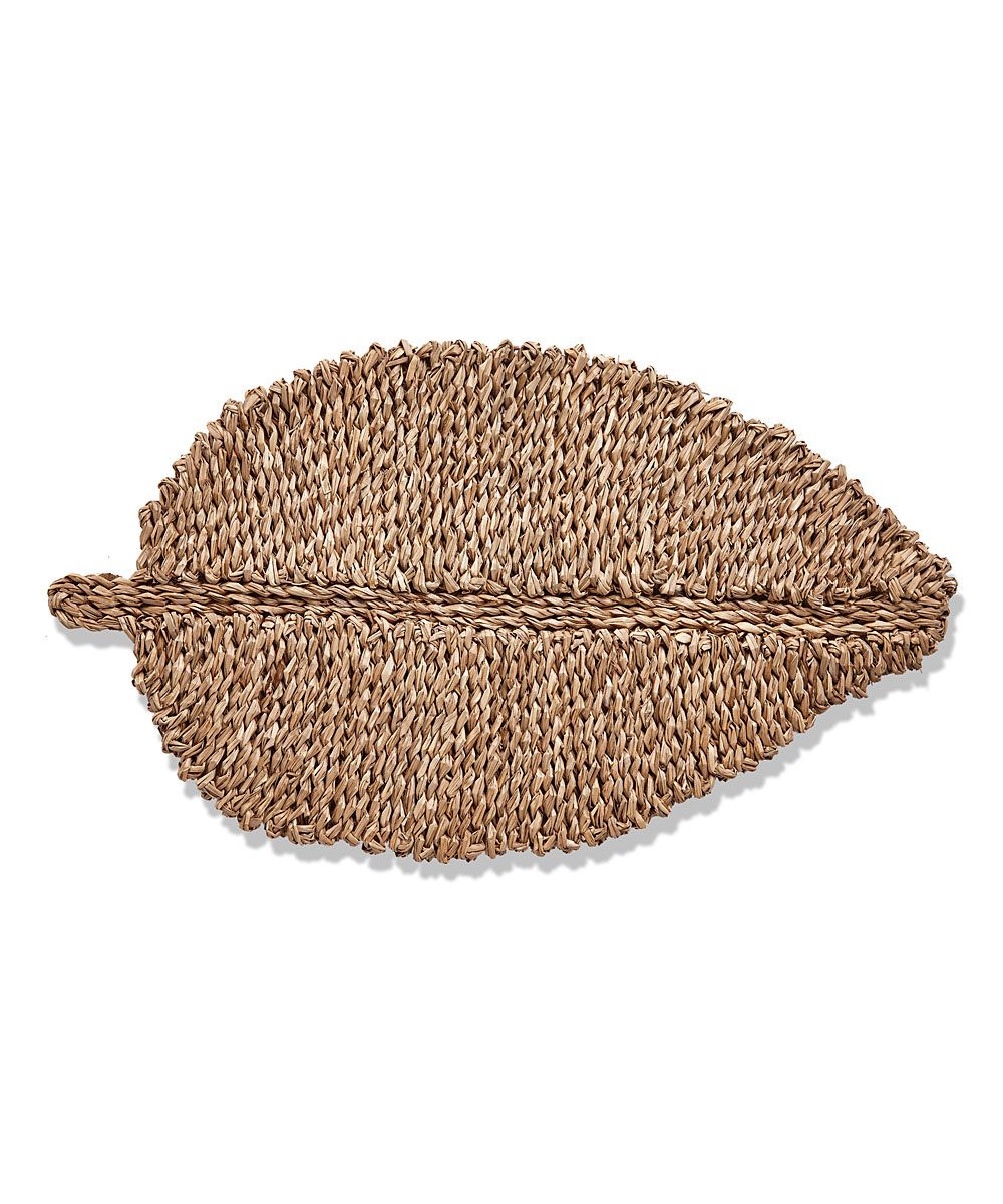 tag Placemats Natural - Woven Leaf Place Mat | Zulily