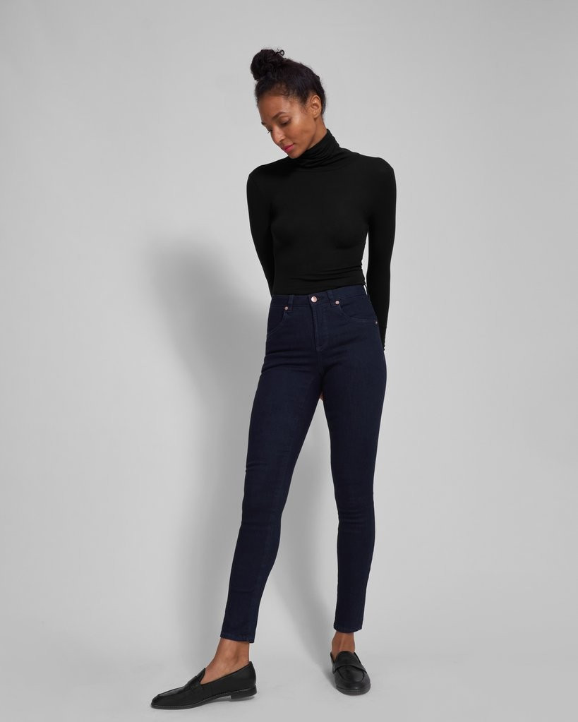 Seine High Rise Skinny Jeans 32 Inch - Dark Indigo | Universal Standard