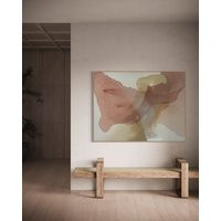 Abstract Canvas Art | Custom Home Decor Minimalist Wall Art Contemporary Spaces Flow Modern Burgundy Beige | Etsy (US)