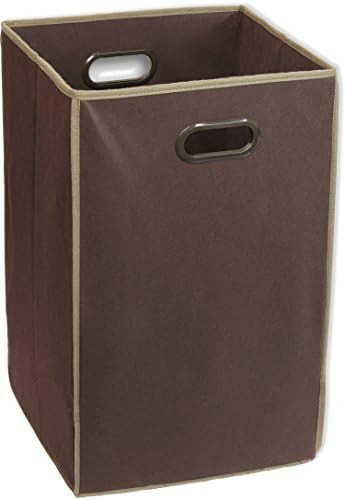 SimpleHouseware Foldable Closet Laundry Hamper Basket, Brown | Amazon (US)