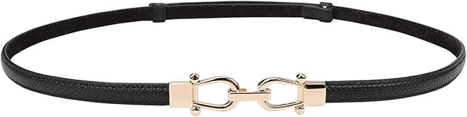 JASGOOD Leather Skinny Women Belt Ladies Thin Waist Belts Plus Size Adjustable for Jeans Pants Dr... | Amazon (US)