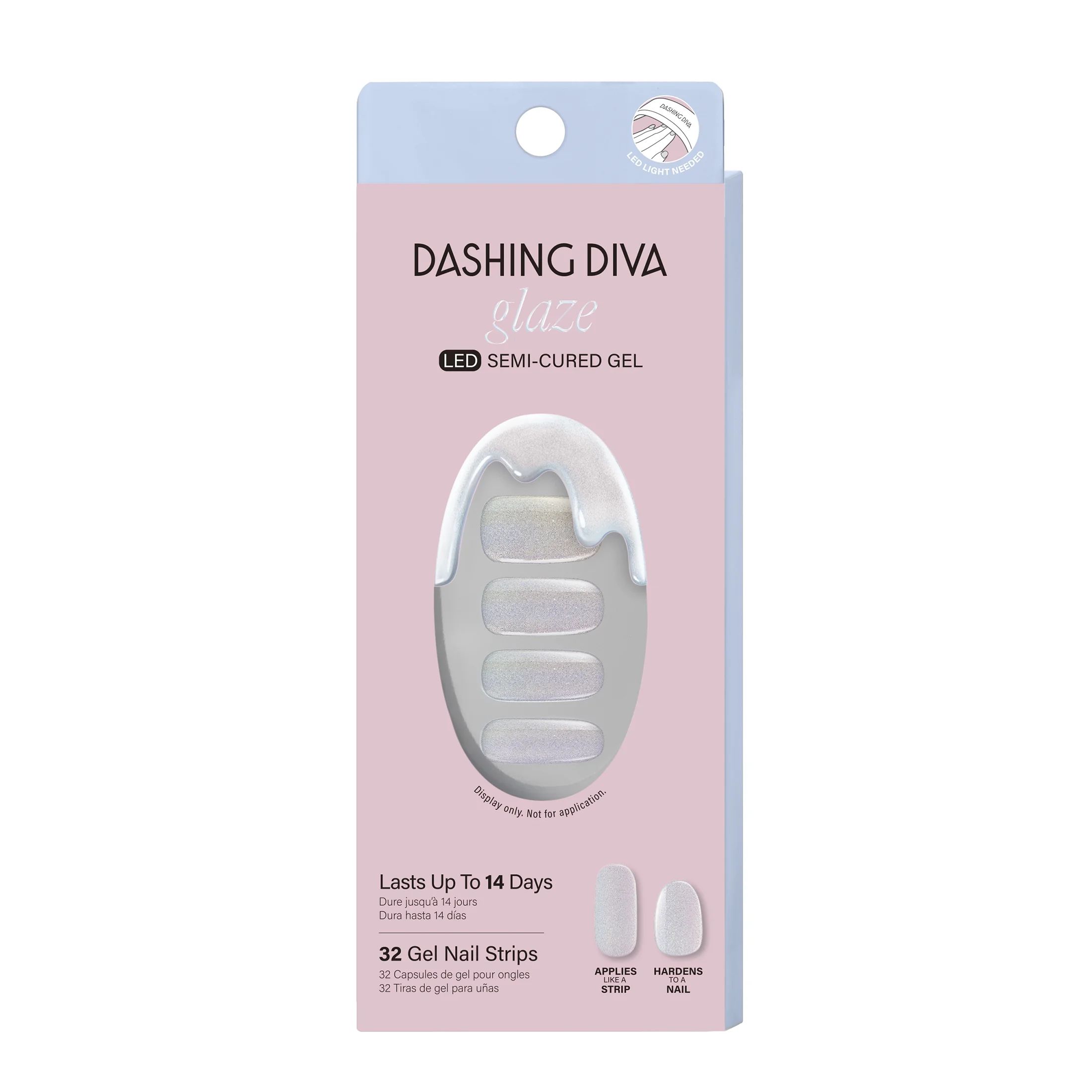 Dashing Diva Glaze LED Semi-Cured Gel Nail Strips, It's Electric, 32 Count | Walmart (US)