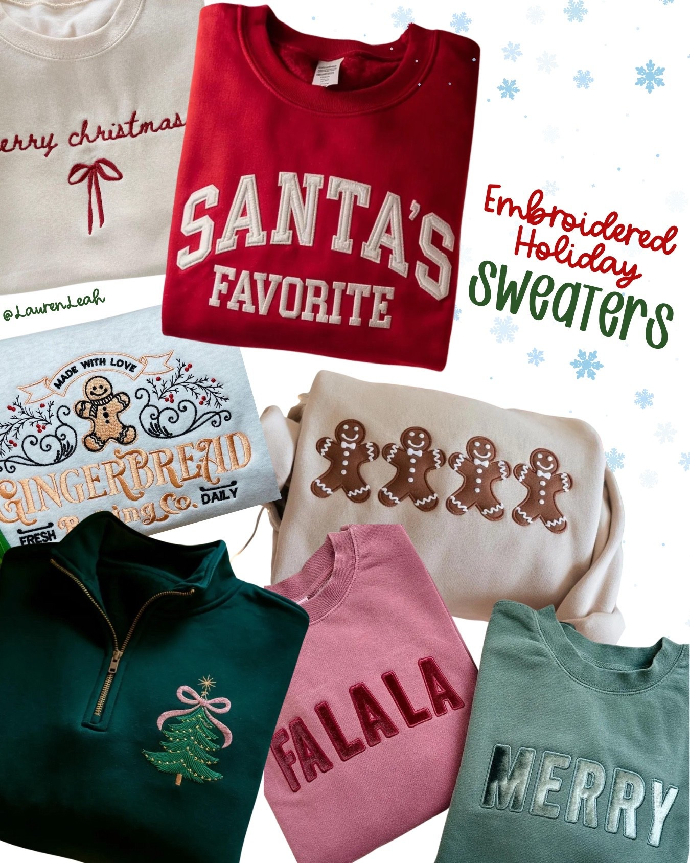 Embroidered Holiday and Christmas Sweaterssnow

#LTKHoliday #LTKSeasonal