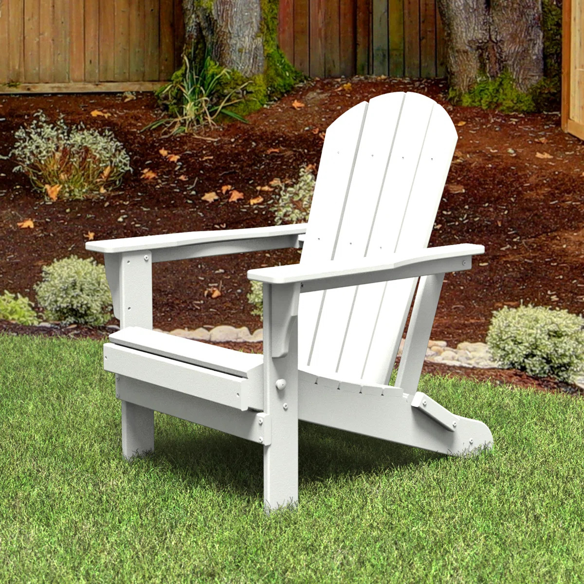 Folding Adirondack Chair in White | Wayfair North America