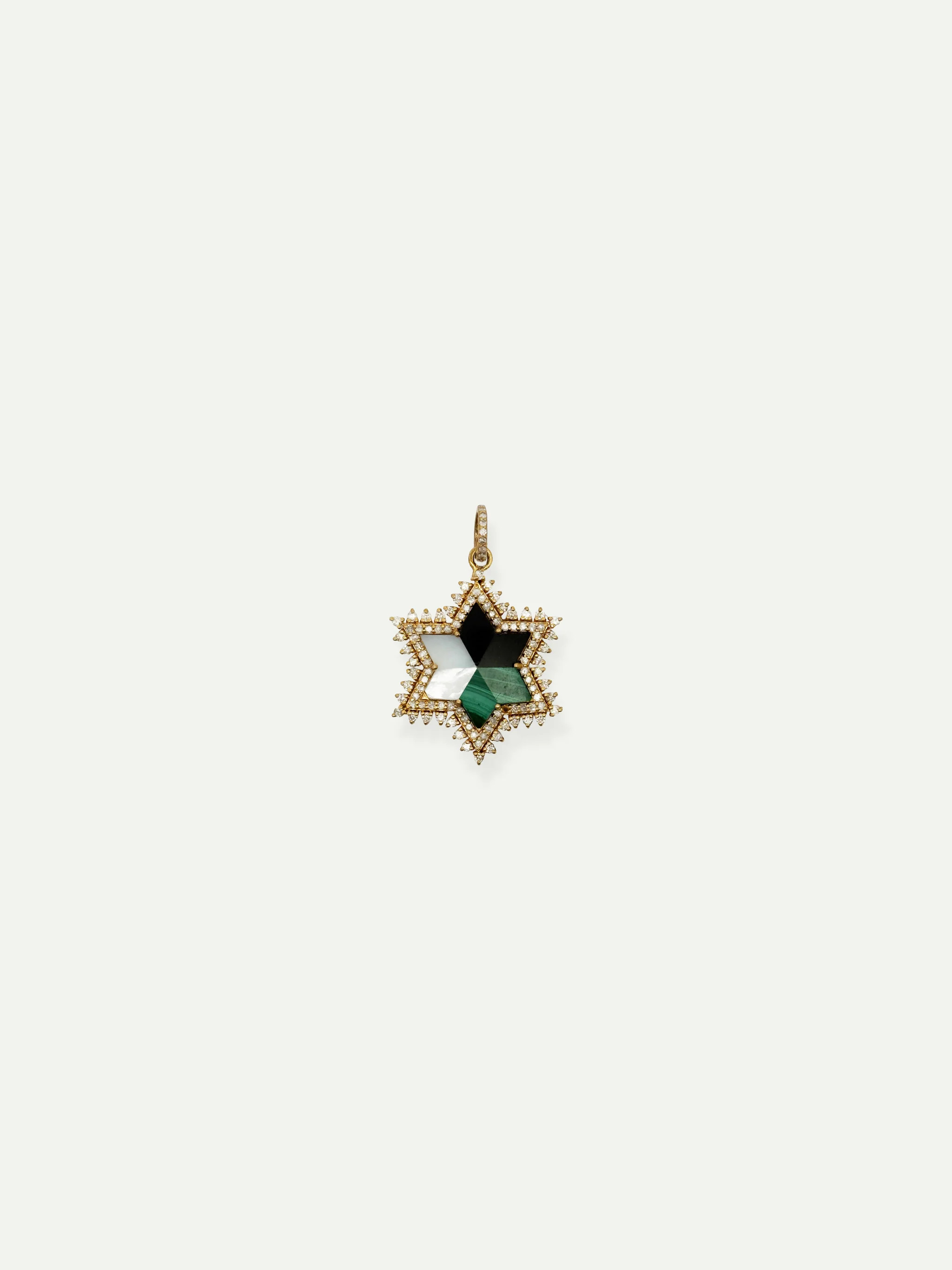 Mixed Gemstone Star Pendant Surrounded by Diamonds | Shop.app