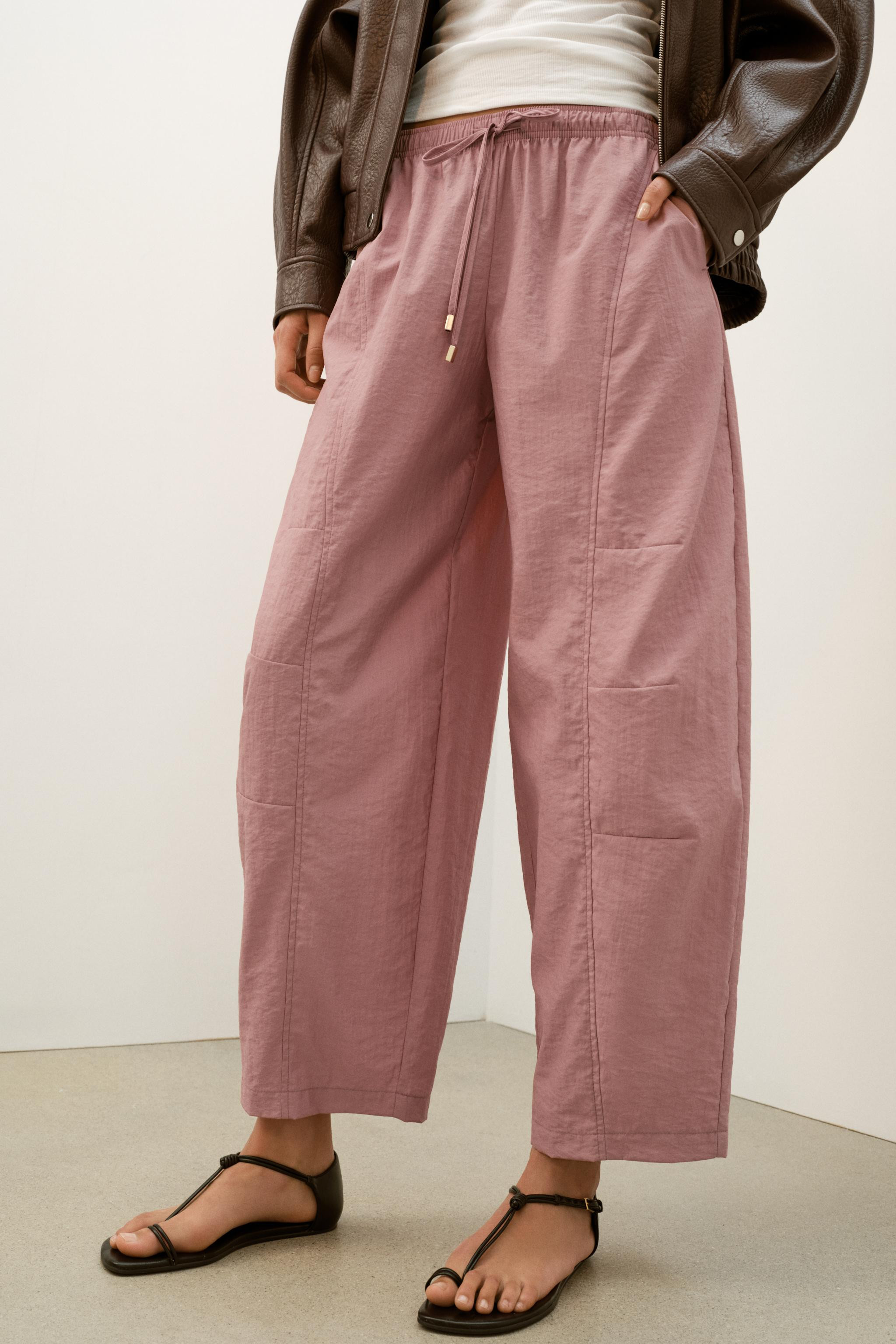 BARREL PANTS WITH ELASTIC WAIST | Zara US