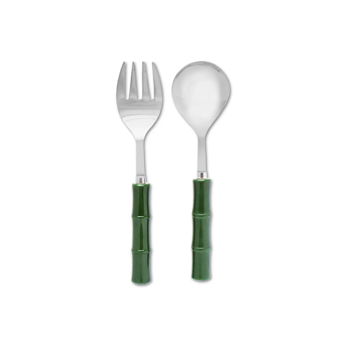 Green "Bamboo" Serving Pieces, Set of 2 | Over The Moon