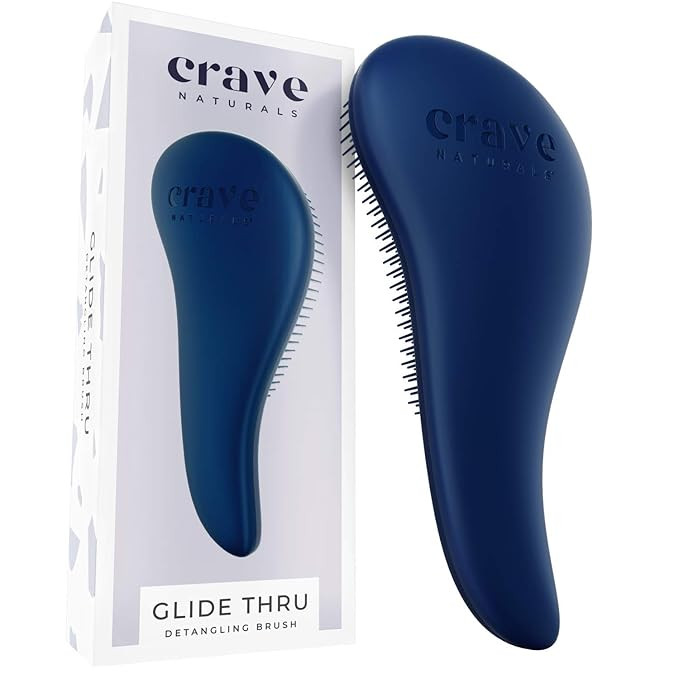 Crave Naturals Glide Thru Detangling Brush for Adults & Kids Hair. Detangler Hairbrush for Natura... | Amazon (US)