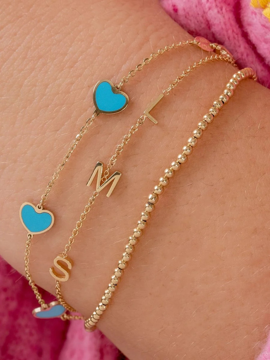 The Initial Bracelet 14K - 3 Letters | leMel