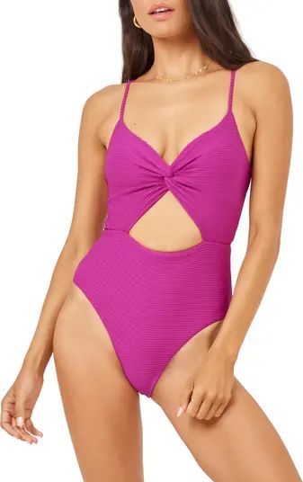 Kyslee Twisted Cutout One-Piece Swimsuit | Nordstrom