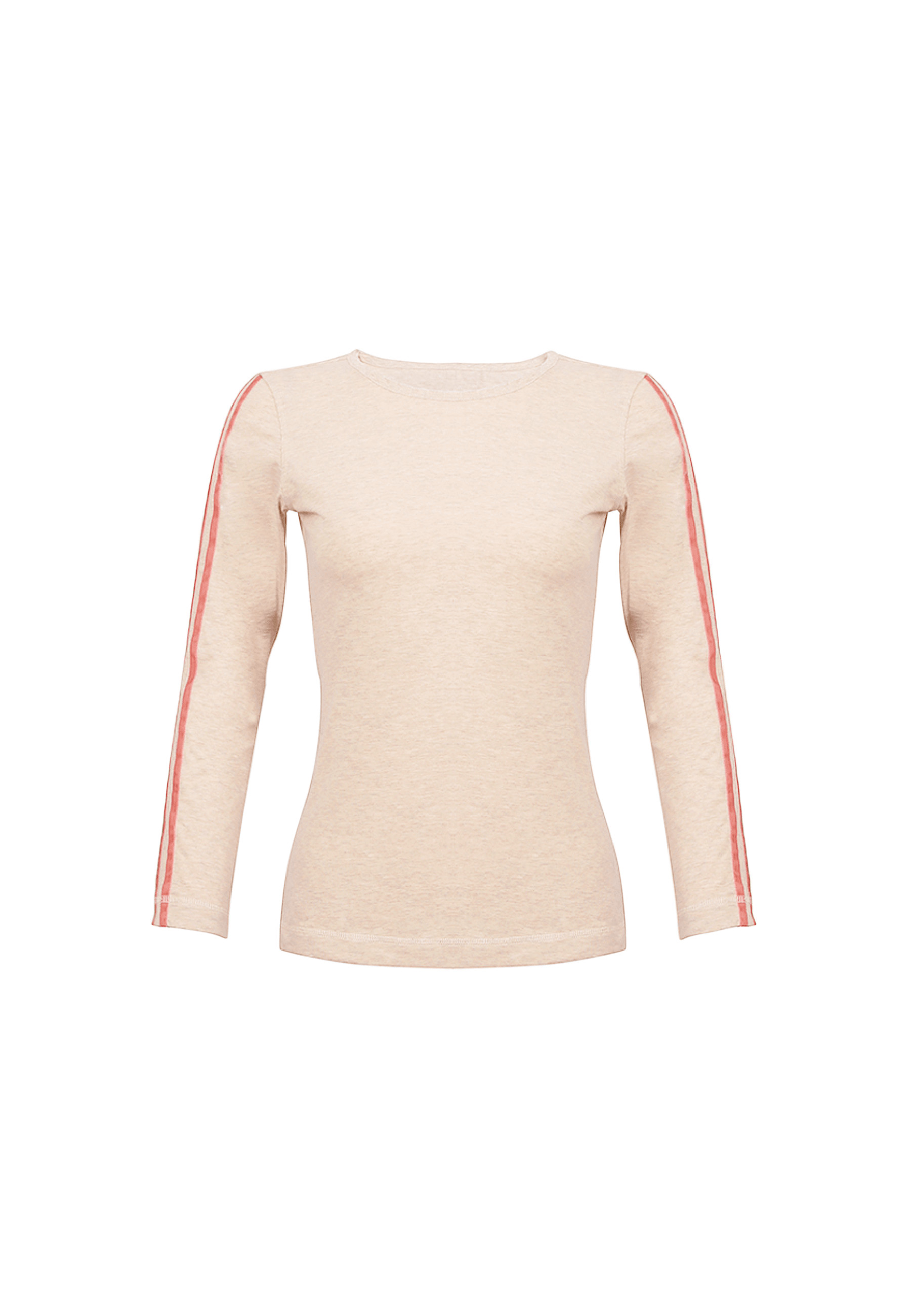 Women's Long Sleeve Cotton Mélange T-shirt - Yvette Cool WT1 - Ash Rose | Wolf and Badger (Global excl. US)