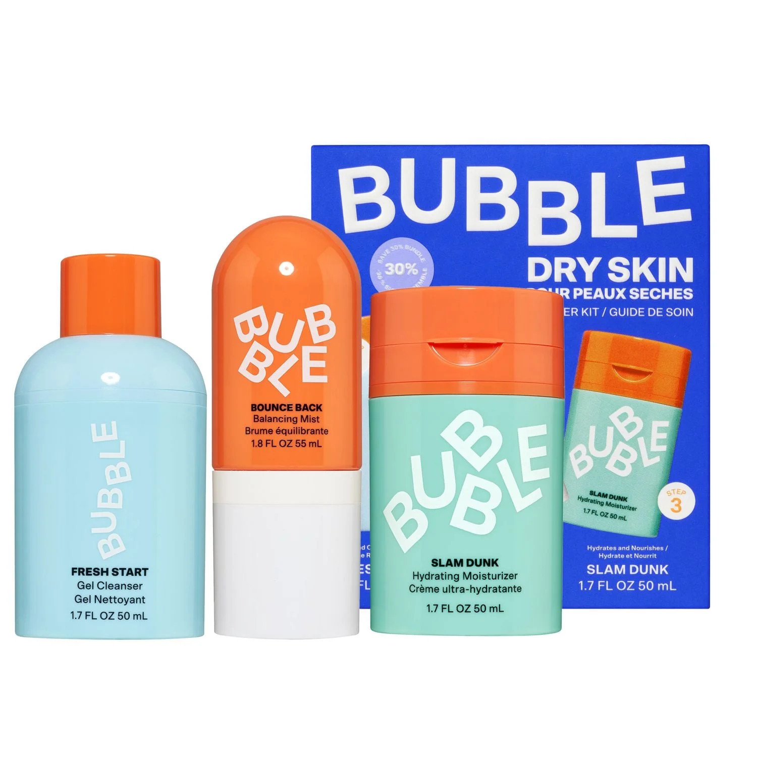 Bubble Skincare 3-Step Hydrating Routine Bundle, for Normal to Dry Skin, Unisex, Set of 3, Bubble... | Walmart (CA)