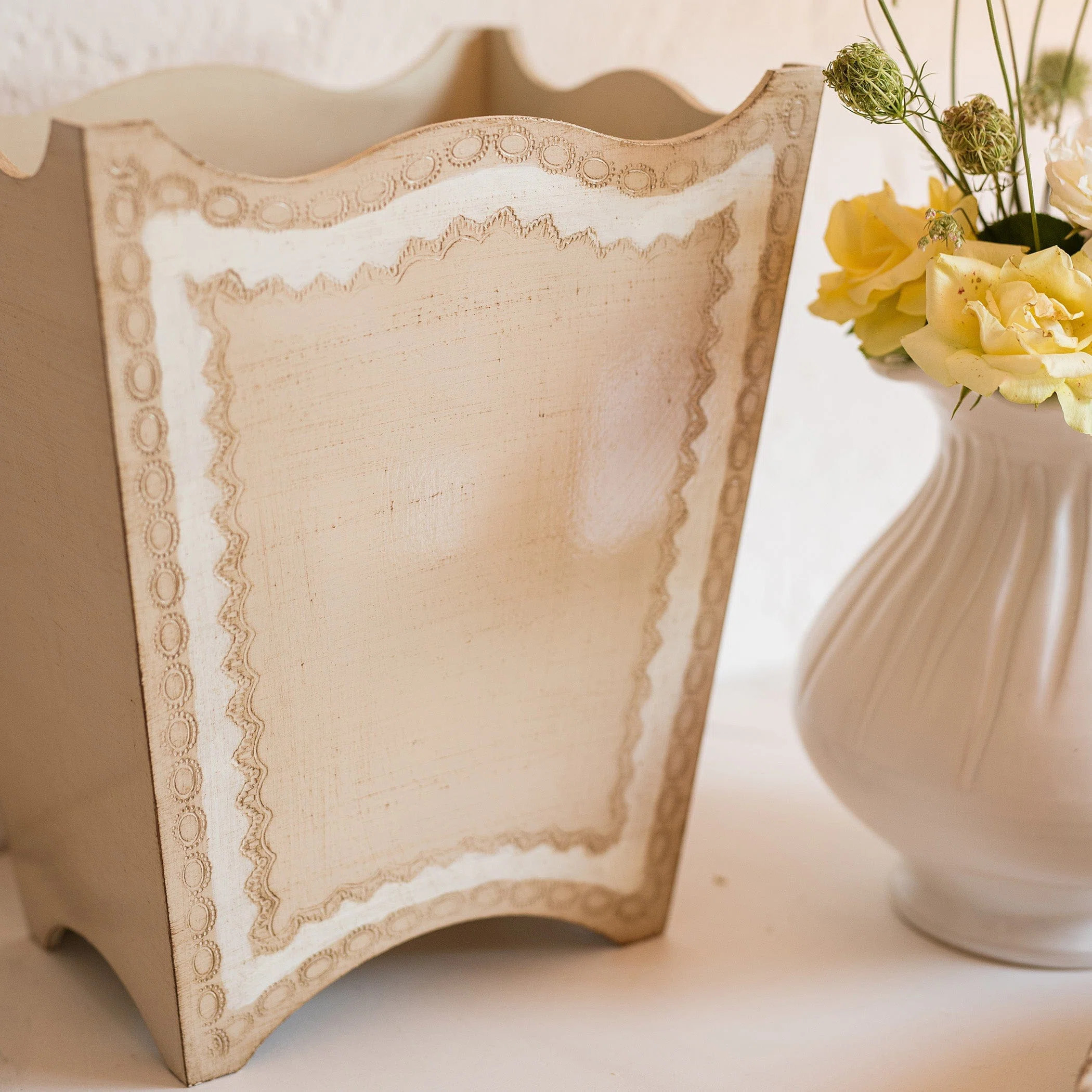 Florentine Wooden Accessories Tan Waste Basket | Wayfair North America