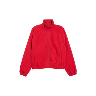 Open Edit Cotton Blend Track Jacket in Navy Collegiate at Nordstrom, Size Small | Nordstrom