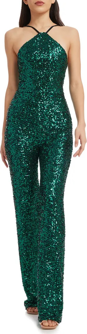 Darian Sequin Halter Jumpsuit | Nordstrom