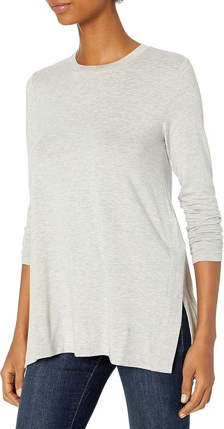 Amazon Brand - Daily Ritual Women's Soft Rayon Jersey Long-Sleeve Split-Hem Tunic | Amazon (US)