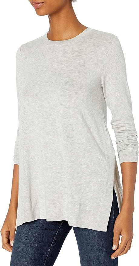 Amazon Brand - Daily Ritual Women's Soft Rayon Jersey Long-Sleeve Split-Hem Tunic | Amazon (US)