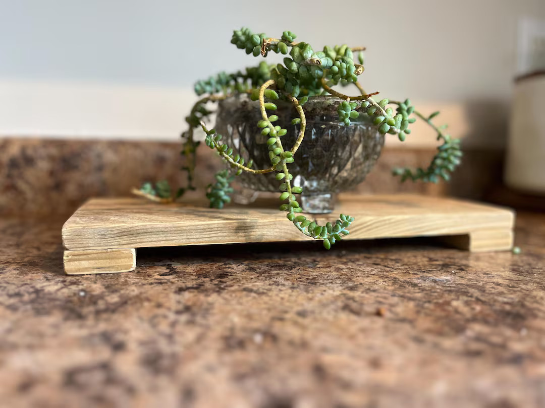 Rustic Wooden Counter Top Tray, Bathroom Tray, Trivet Riser - Etsy | Etsy (US)