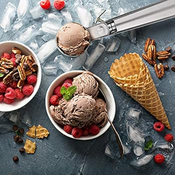YasTant Premium Ice Cream Scoop – Stainless Steel Ice Cream Scooper with Easy Trigger, Cookie S... | Amazon (US)