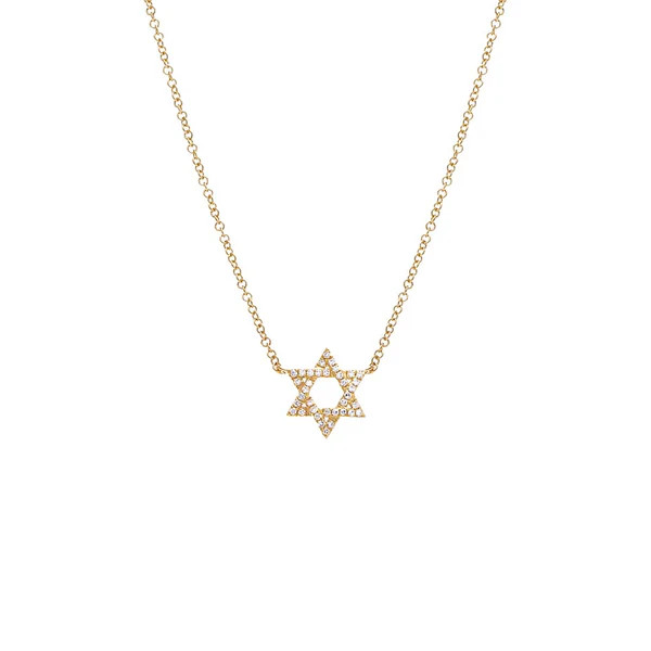 Diamond Pavé Star Of David Necklace 14K | Adina Eden