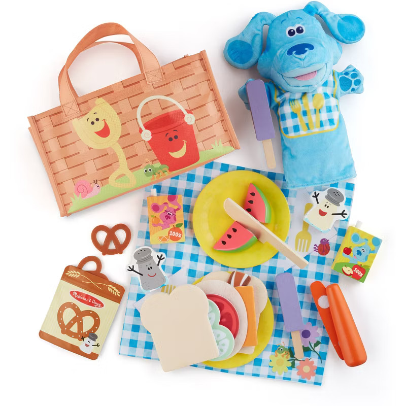 Melissa & Doug Blues Clues & You! Share with Blue Picnic Play Set with Hand Puppet | Target