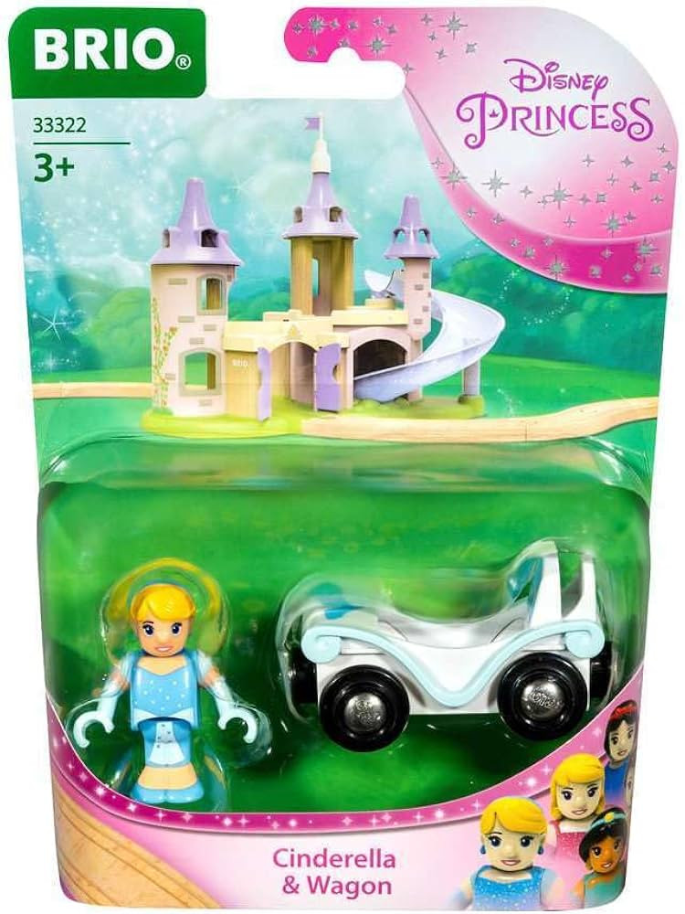 BRIO - 33322 Disney Princess Cinderella & Wagon | 2 Piece Toy Train for Kids Ages 3 and Up | Amazon (US)