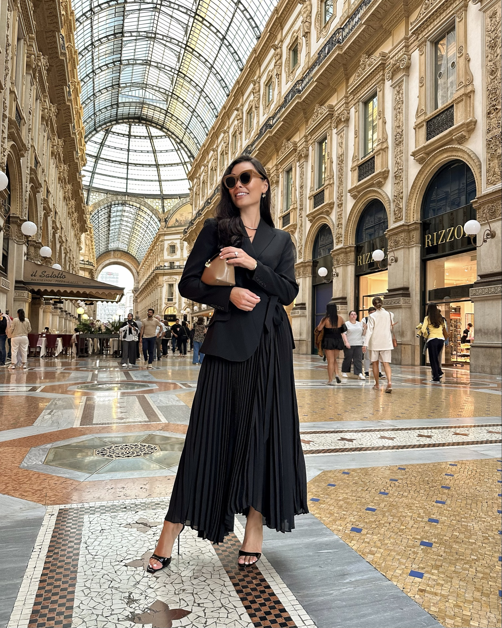 Workwear, what to wear to a work conference, fashion week, Milan outfit, black blazer dress. 

#LTKootd #LTKWorkwear #LTKSeasonal