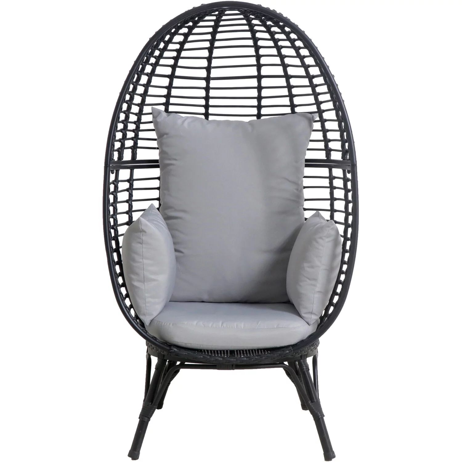 Mōd Poppy Outdoor Stationary Egg Chair in Gray | Walmart (US)