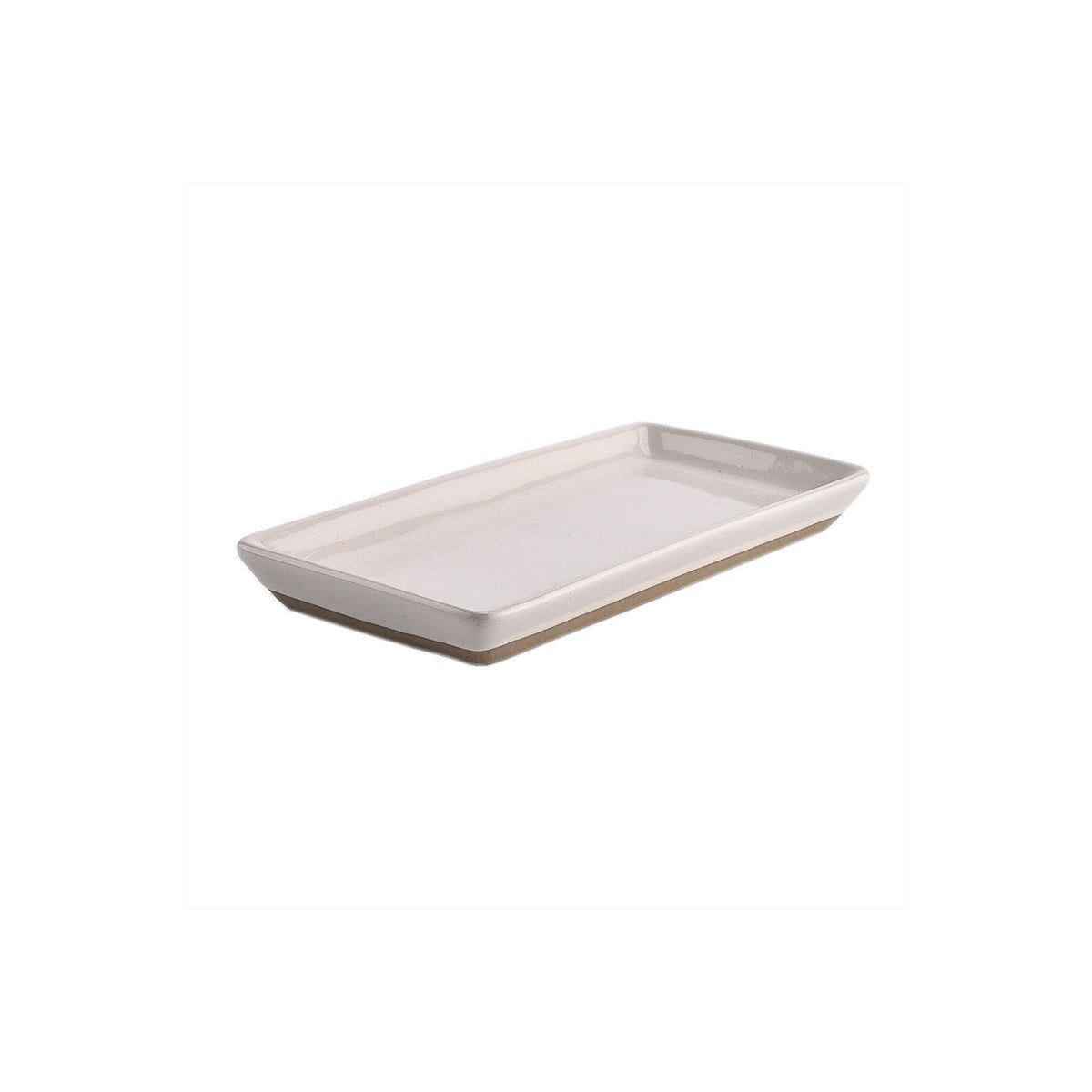 Sweet Water Decor Cream Speckled Stoneware Tray - 8x4" | Target