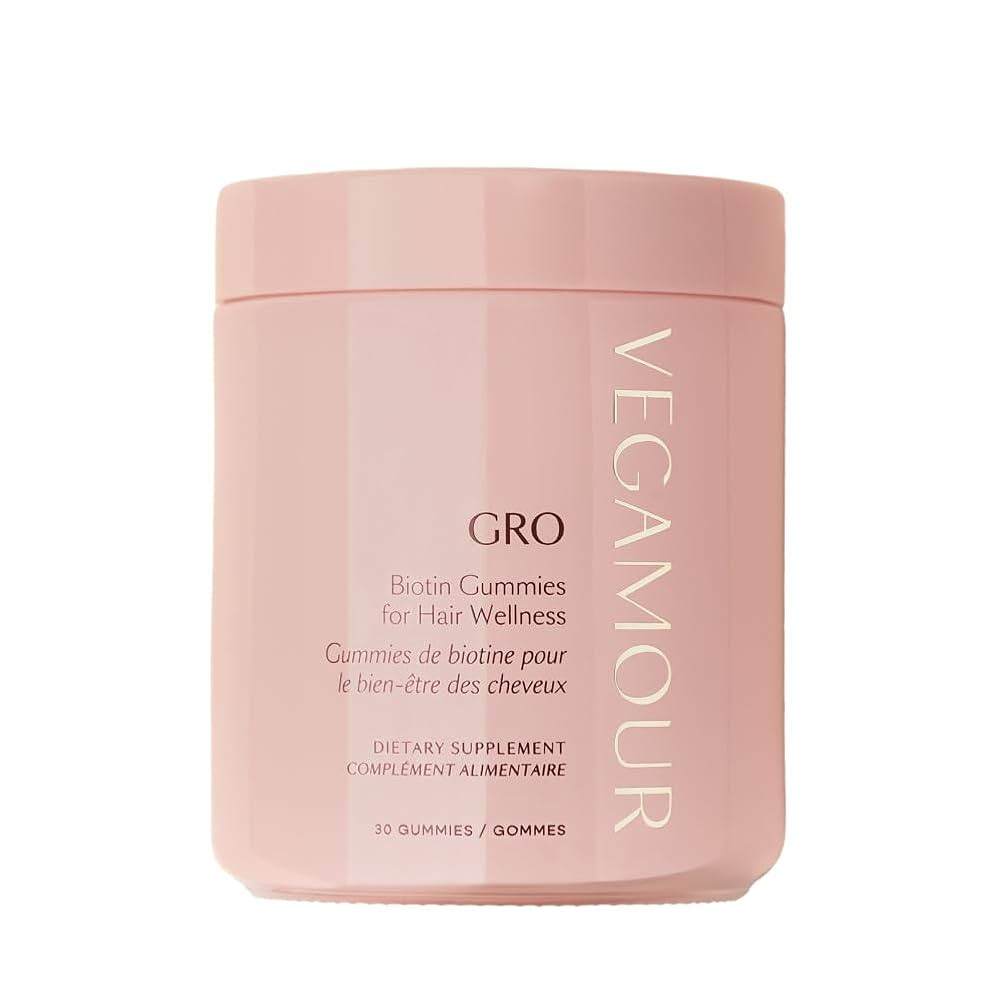 VEGAMOUR GRO Biotin Gummies, Strawberry Flavor with 5000 mcg Biotin, Supports Healthy Hair Vegan ... | Amazon (US)